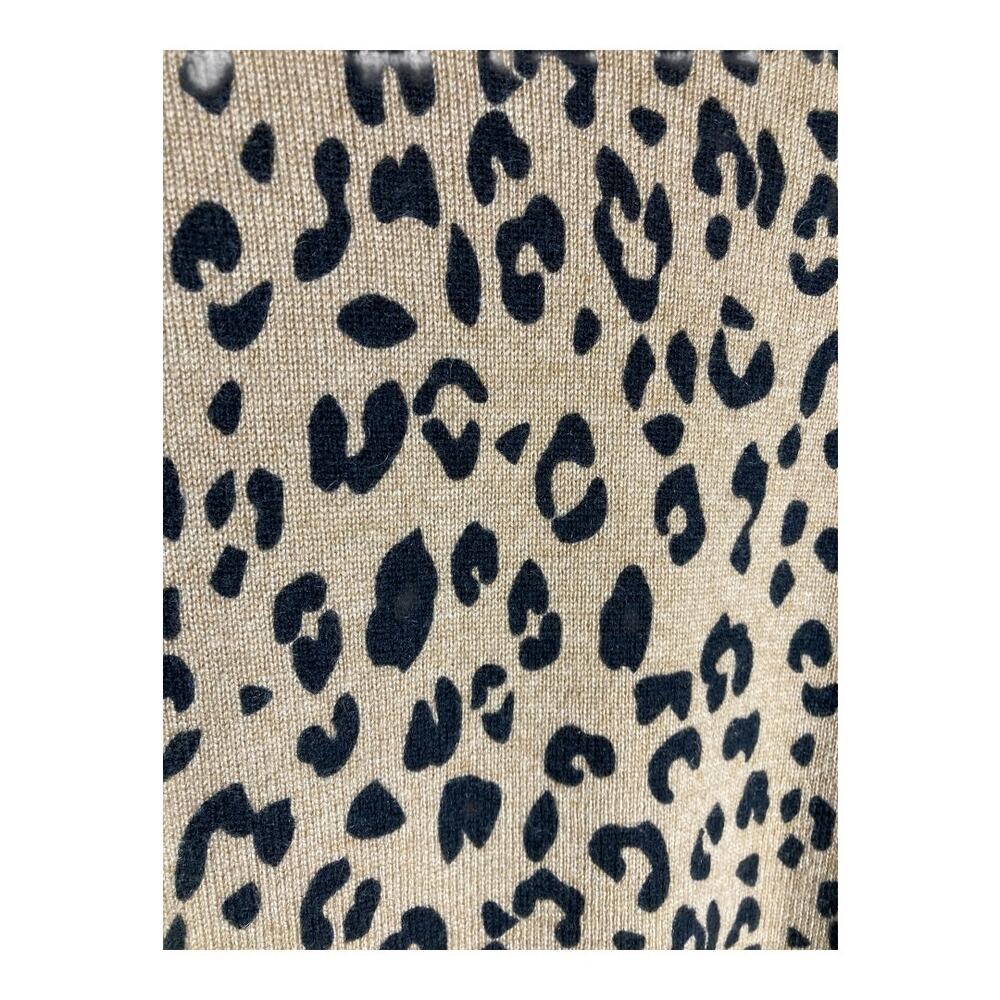 J.Crew Leopard 100% Cashmere Crewneck Sweater - Small - Picture 2 of 4
